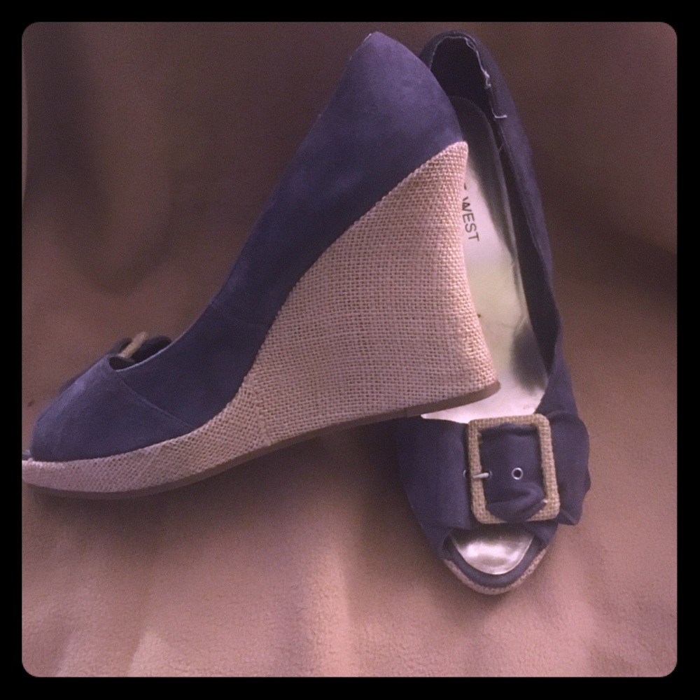 💙Blue Suede Wedges💙